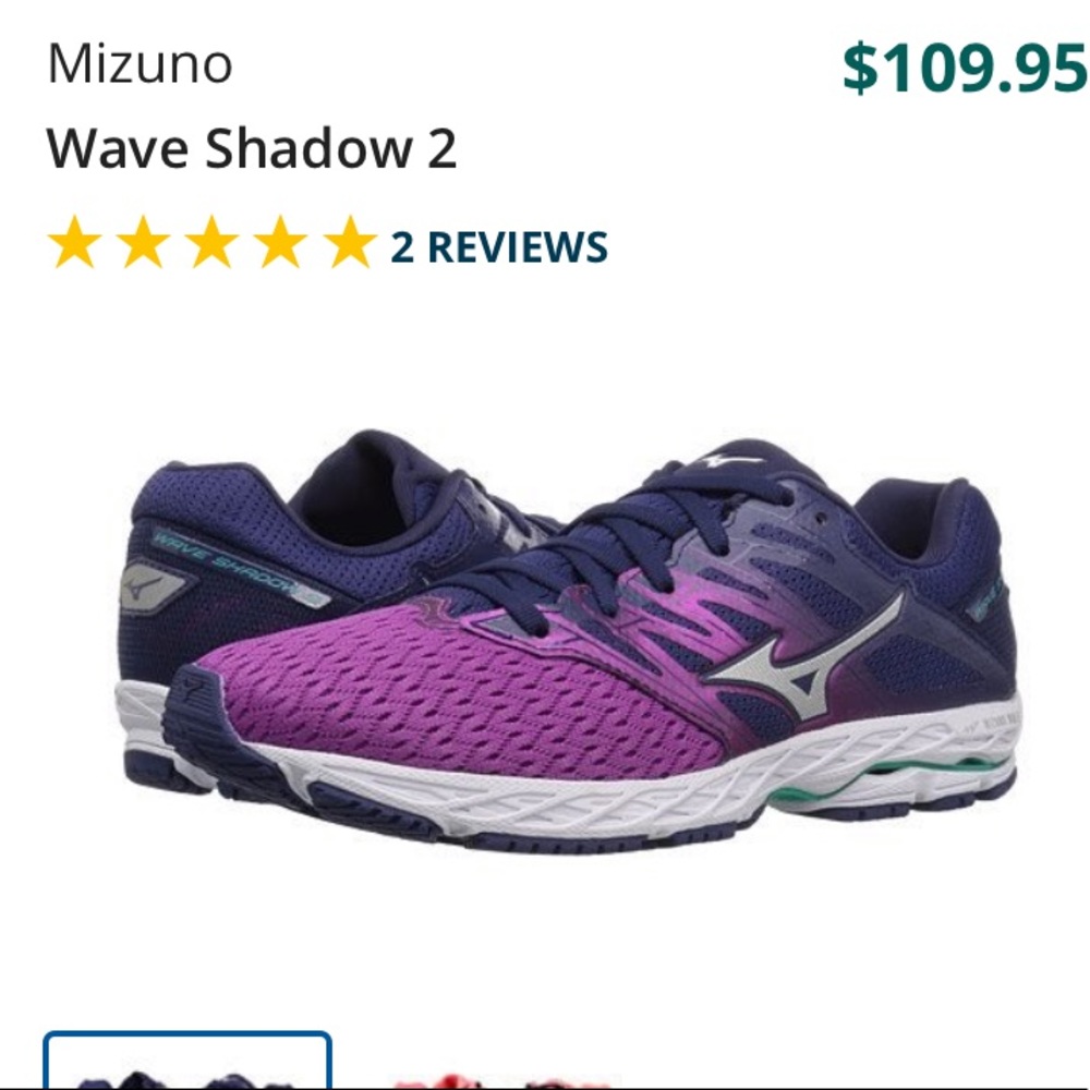 Mizuno “wave shadow” size 10, wine/blue
